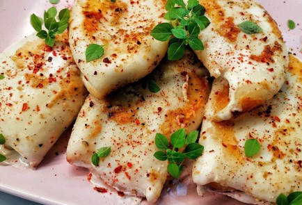 Фото шага рецепта Фаршированные кальмары творожным сыром и грибами 152834 шаг 13  