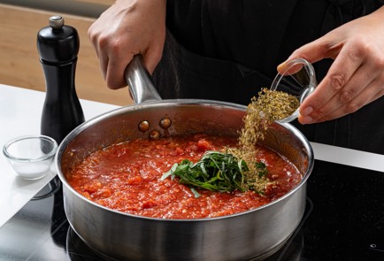 Фото шага рецепта Каннеллони с творожным сыром вялеными томатами и оливками 188035 шаг 4  