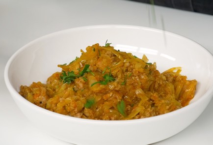 Фото шага рецепта Капуста с фаршем 151653 шаг 10  