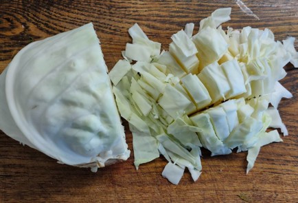 Фото шага рецепта Капуста тушенная с помидором перцем и молодым горошком 174281 шаг 3  