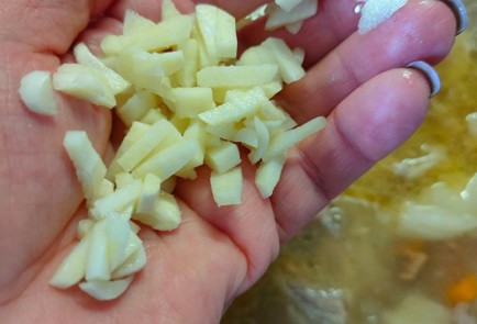 Фото шага рецепта Картофельный суп с рисом на говяжьем бульоне 189949 шаг 19