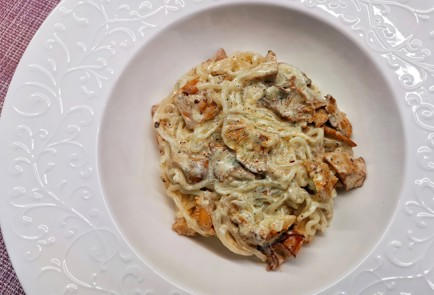 Фото шага рецепта Кетоспагетти с лисичками 186835 шаг 14  