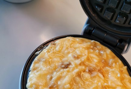 Фото шага рецепта Кетовафли с грибами 174869 шаг 10  