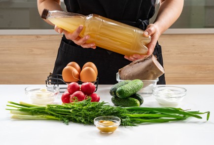 Фото шага рецепта Классическая окрошка на квасе 189003 шаг 1  