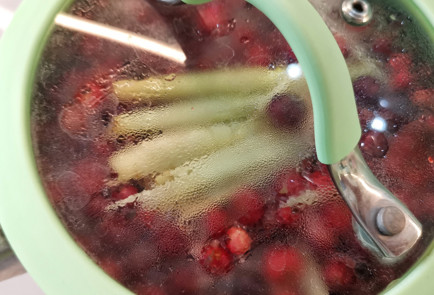 Фото шага рецепта Клюквенный морс с лемонграссом 151757 шаг 5  