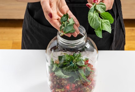 Фото шага рецепта Компотмохито со смородиной на зиму 174104 шаг 5  