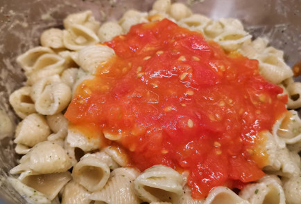 Фото шага рецепта Конкилье с соусом песто и горгонзолой 151969 шаг 10  