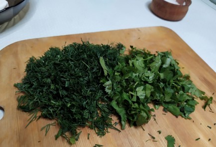 Фото шага рецепта Конвертики из лаваша с творогом и зеленью 187933 шаг 3  