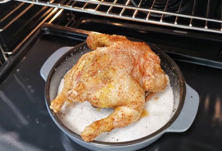 Фото шага рецепта Курица на соли с хрустящей чесночной корочкой 152387 шаг 5  