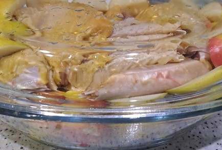 Фото шага рецепта Курица с яблоками в духовке 190604 шаг 10  