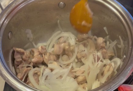 Фото шага рецепта Курица тушенная  с овощами 151135 шаг 4  