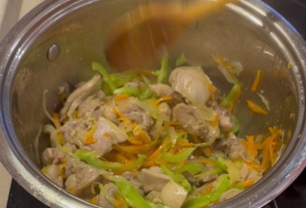 Фото шага рецепта Курица тушенная  с овощами 151135 шаг 8  