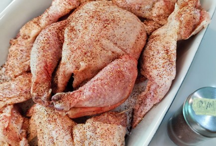 Фото шага рецепта Курица в специях на солевой подложке 152581 шаг 4  