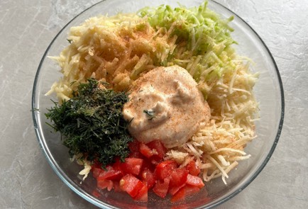 Фото шага рецепта Куриная грудка под овощной шубой 174125 шаг 11  