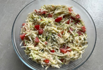 Фото шага рецепта Куриная грудка под овощной шубой 174125 шаг 12  