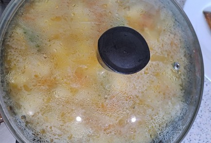 Фото шага рецепта Куриное филе с рисом на сковороде 189938 шаг 12  