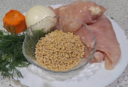 Фото шага рецепта Куриные котлеты в духовке с булгуром 189515 шаг 1  