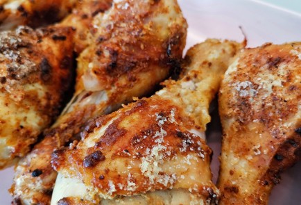 Фото шага рецепта Куриные ножки карри на солевой подложке 152511 шаг 9  