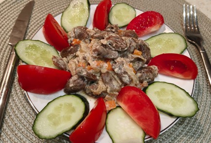 Фото шага рецепта Куриные сердечки в сливках 175312 шаг 12  