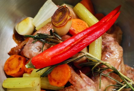 Фото шага рецепта Куриный бульон с беконом 175528 шаг 14  