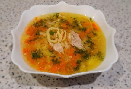 Фото шага рецепта Куриный суп с домашней пастой 190099 шаг 12  