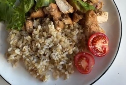 Фото шага рецепта Курочка с корейским конжаковым рисом 187702 шаг 5