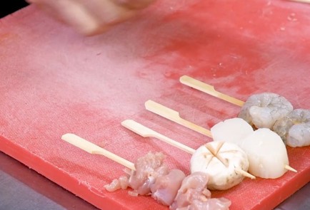 Фото шага рецепта Кусиякисет с соусом терияки 140927 шаг 6  