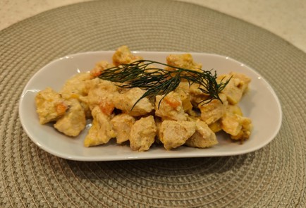 Фото шага рецепта Кусочки куриного филе с куркумой и сливками 189187 шаг 11  