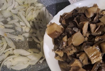 Фото шага рецепта Квашеная капуста жаренная на сковороде с грибами 190822 шаг 6  