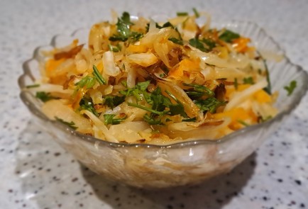 Фото шага рецепта Квашеная капуста жаренная на сковороде со сладким перцем 190821 шаг 11