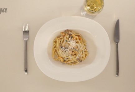 Фото шага рецепта Лапша с тыквой и грибами 18595 шаг 3  