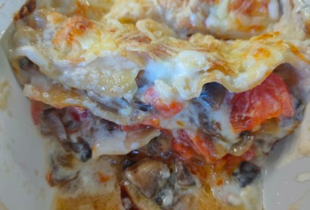 Фото шага рецепта Лазанья с грибами и помидорами 189211 шаг 21  