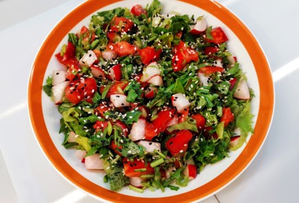 Фото шага рецепта Легкий летний салат 187107 шаг 11  