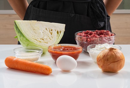 Фото шага рецепта Ленивые голубцы с фаршем и рисом 174507 шаг 1  