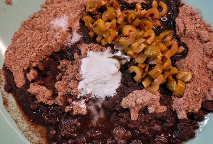 Фото шага рецепта Льняной хлеб с оливками 152876 шаг 5  