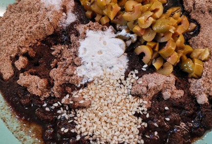 Фото шага рецепта Льняной хлеб с оливками 152876 шаг 6  