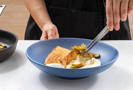 Фото шага рецепта Лосось сувид с пюре из цветной капусты и картофеля 187087 шаг 11  