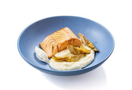 Фото шага рецепта Лосось сувид с пюре из цветной капусты и картофеля 187087 шаг 12  