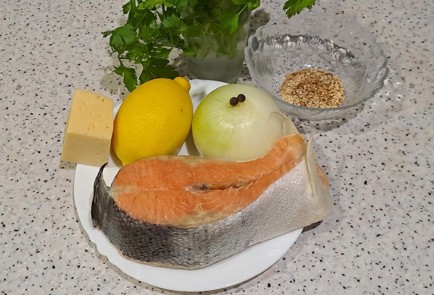 Фото шага рецепта Лосось с сыром запеченный в духовке 187898 шаг 1