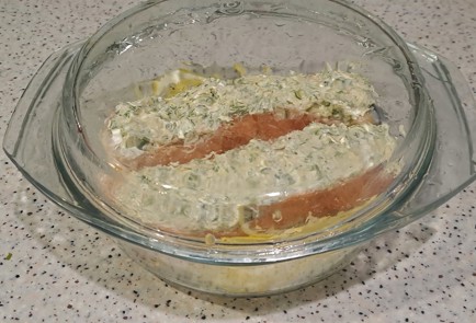 Фото шага рецепта Лосось с сыром запеченный в духовке 187898 шаг 11