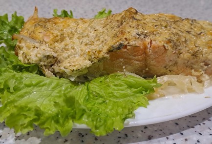 Фото шага рецепта Лосось с сыром запеченный в духовке 187898 шаг 12