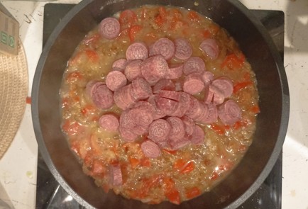 Фото шага рецепта Сосиски тушенные с овощами 191269 шаг 10  