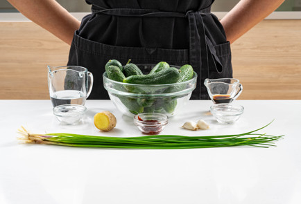 Фото шага рецепта Малосольные огурцы в азиатском стиле 189601 шаг 1  