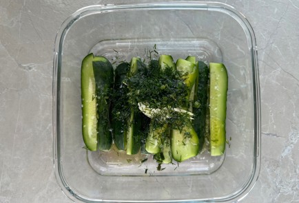 Фото шага рецепта Малосольные огурцы 186884 шаг 7  