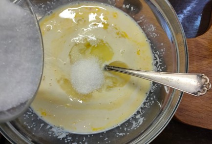 Фото шага рецепта Манник с мандаринами 175335 шаг 5  