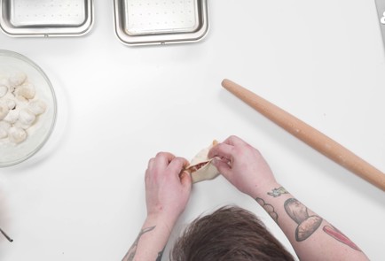 Фото шага рецепта Манты с бараниной и тыквой 175825 шаг 11  