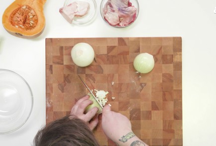 Фото шага рецепта Манты с бараниной и тыквой 175825 шаг 4  