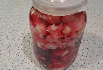 Фото шага рецепта Цветная капуста маринованная со свеклой 190575 шаг 10  