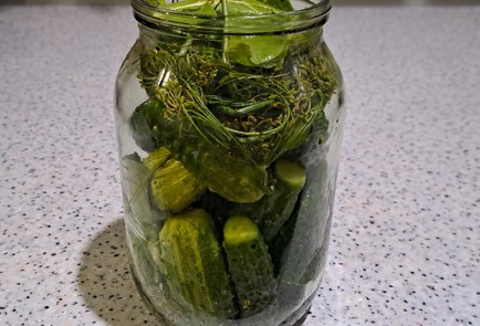 Фото шага рецепта Маринованные огурцы на зиму без стерилизации 186693 шаг 9  