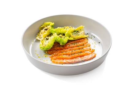 Фото шага рецепта Мимоза с лососем и яичным кремом 189343 шаг 13  